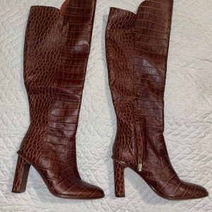 Vince Camuto Palley Knee High Boot- redwood leather